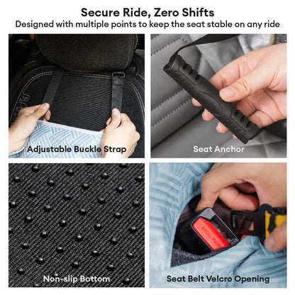 Cooling Travel Bolster Safety Back Seat Large Dog Car Seat Bed - Chill Rover