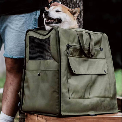Large Space Breathable Mesh Waterproof Travel Pet Carrier Backpack