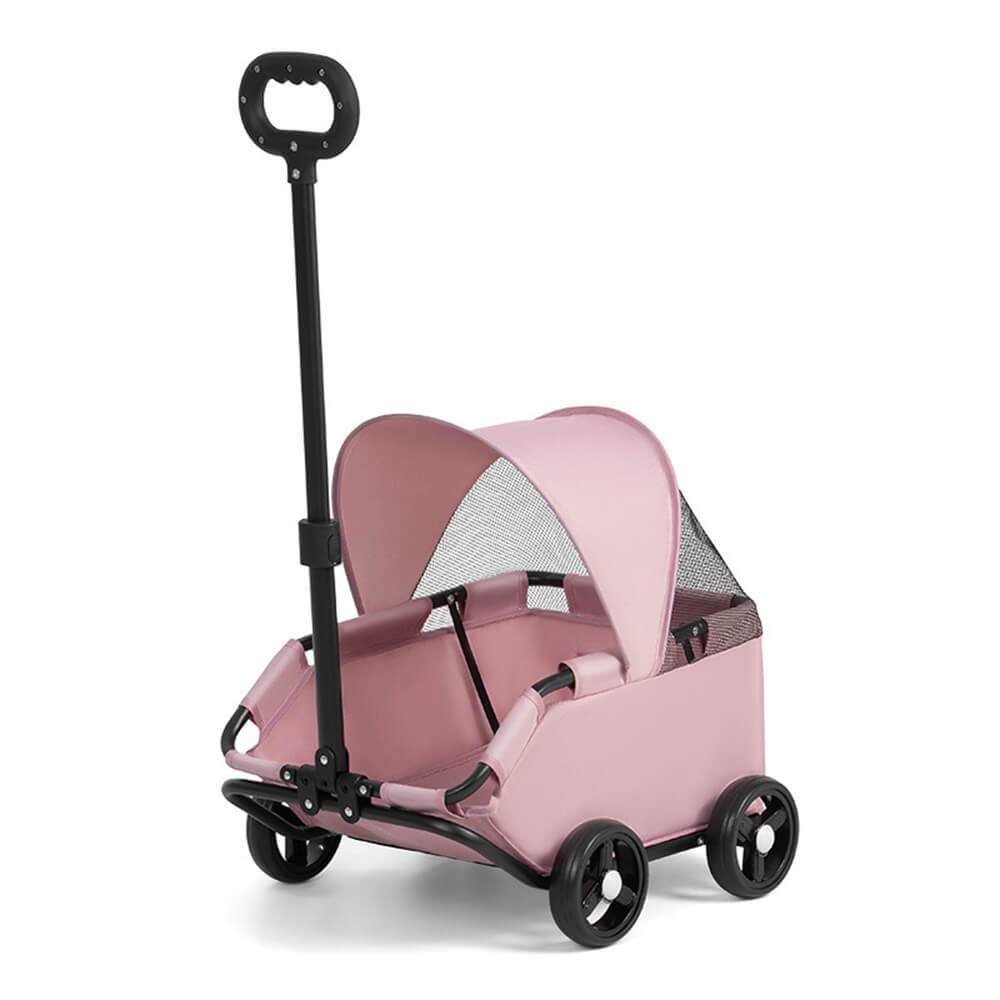 Lightweight Compact Foldable Small Dogs Pet Stroller with Sunshade Canopy