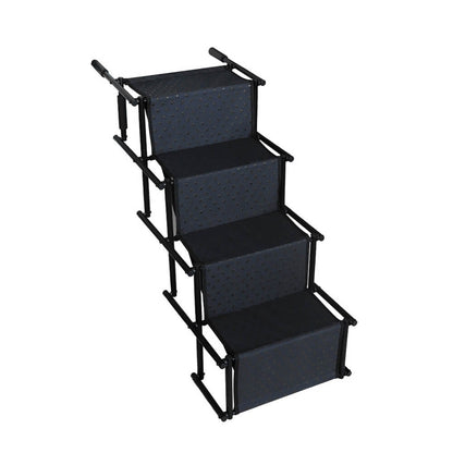 Travel Portable Foldable 4-Steps Non-Slip Dog Car Stairs