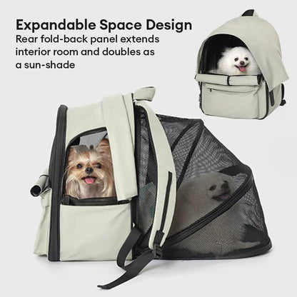 Outdoor Travel Expandable Breathable Cat Carrier Backpack with Sunshade