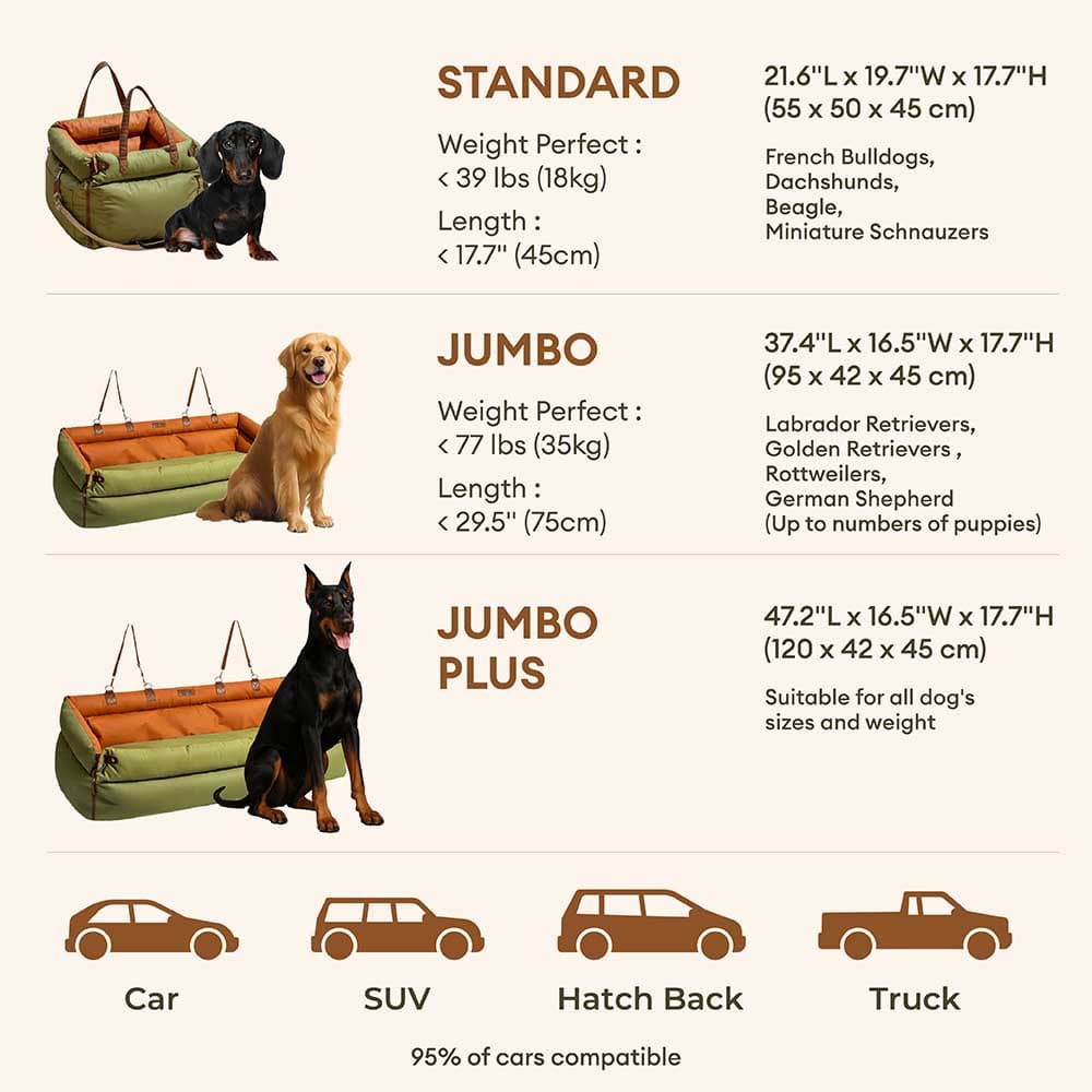 Urban Voyager Dog Car Booster Bed